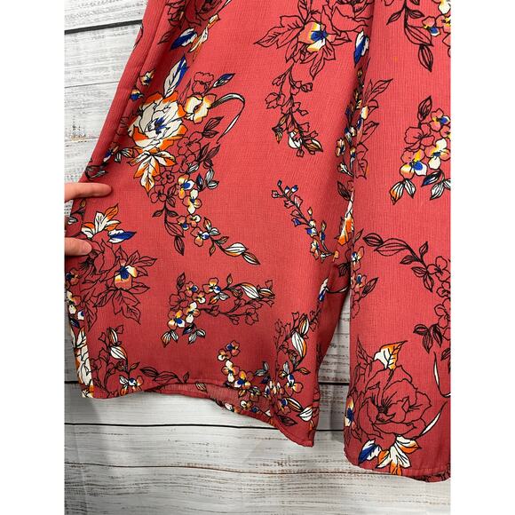 As U Wish High Neck Sleeveless Jumpsuit Wide Leg Small Boho Wedding Floral Beach - Picture 3 of 12